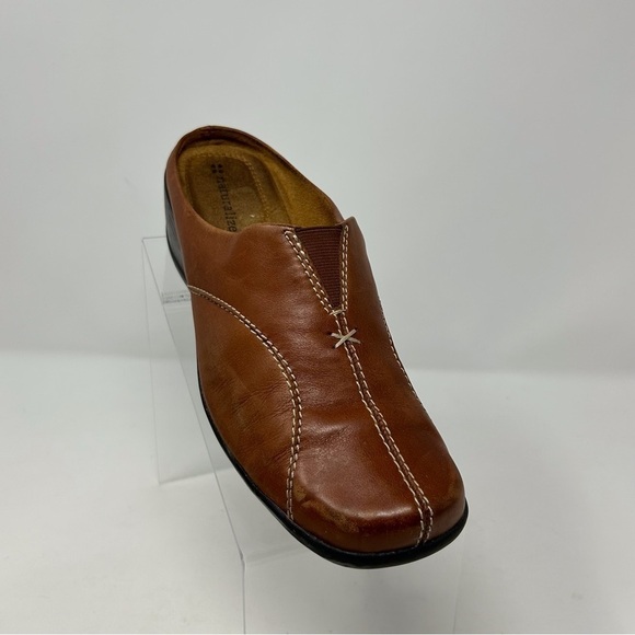 Naturalizer Agnes Brown Leather Slip On Comfort Mules Size 8 Classic Fall - Picture 2 of 12